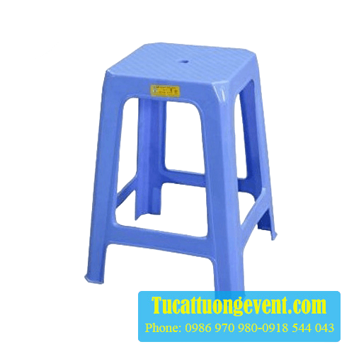 Ghế nhựa cao xanh nhạt