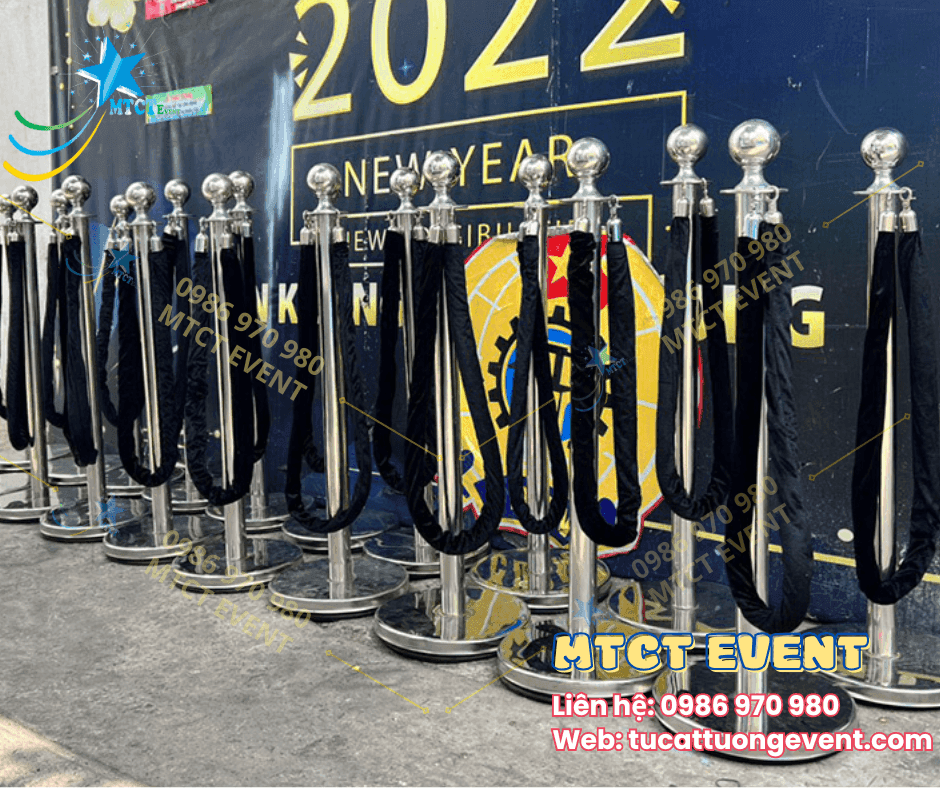 Trụ Barrier dây nhung