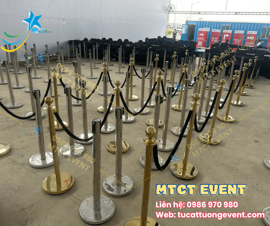 Trụ Barrier dây nhung 3