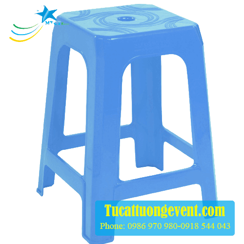 Ghế nhựa cao xanh nhạt - ảnh 2